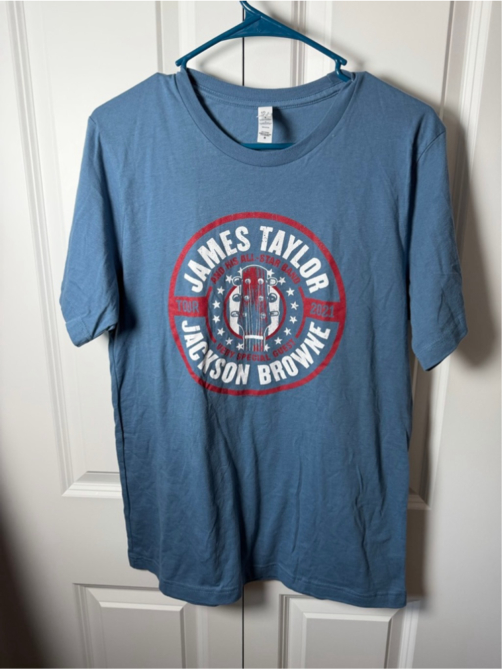 Bella+Canvas Blue James Taylor Jackson Browne Tour Tee M EUC